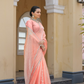 Pastel Peach Tissue Silk Saree