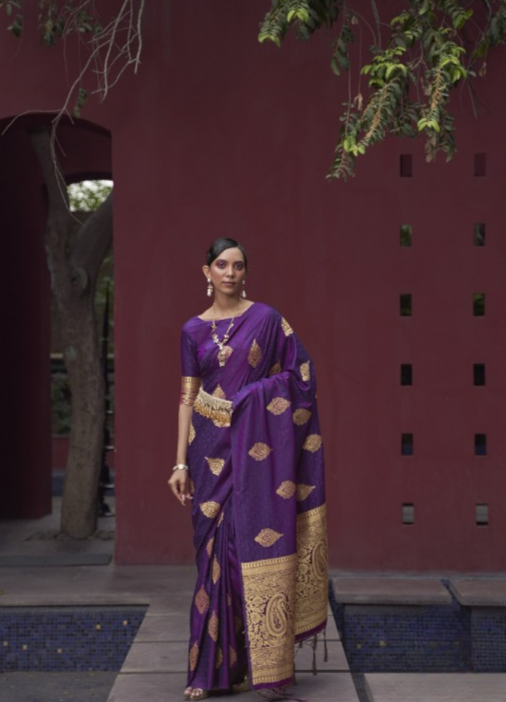Purple Banarasi Sarees Shop Online- STORI