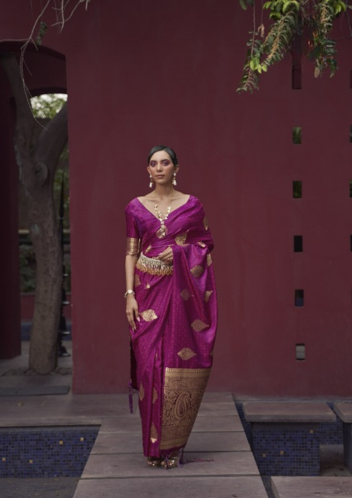 Purple Banarasi Sarees Shop Online- STORI