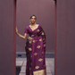 Maroon Banarasi Sarees Shop Online- STORI