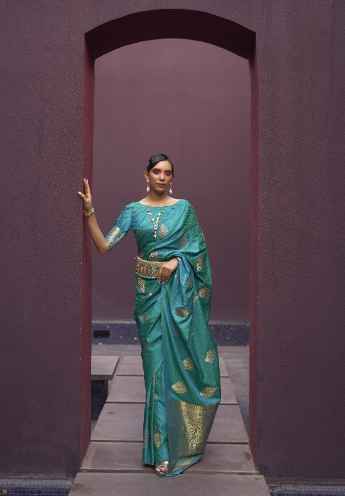 Green Banarasi Sarees Shop Online- STORI