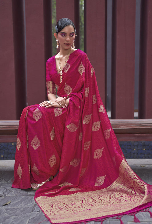 Red Banarasi Sarees Shop Online- STORI