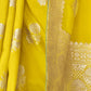 Yellow Banarasi Silk Saree Online in India