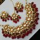 Beads and Kundan Layered Set Display; Bridal Jewellery with Maang Tika