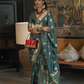 Blue Satin Silk Sarees Online STORI