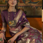 Mauve Satin Silk Sarees Online STORI