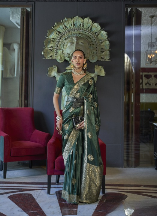 Shop Green Silk Sarees Online STORI