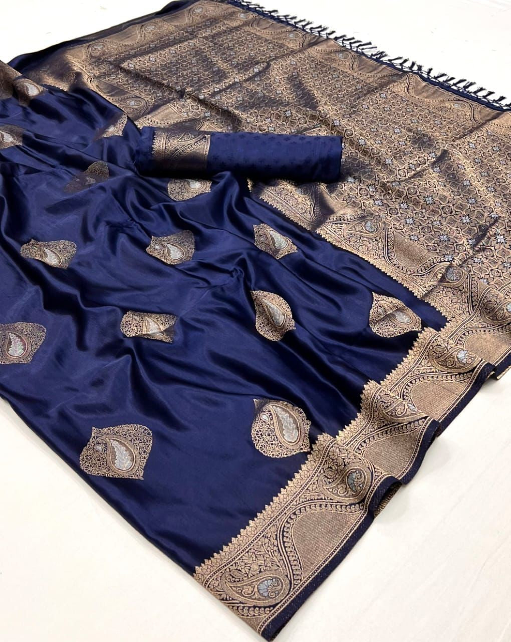 Shop Blue Silk Sarees Online STORI