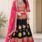 Black Heavy Embroidery Lehenga choli set 