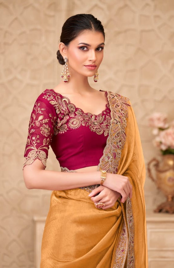 STORI Saree for Women in YelloW