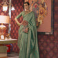 Mercerized Green Brocade Woven Kanjivaram Silk Saree
