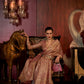 Bronze Zari Woven Silk Saree