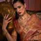 Bronze Zari Woven Silk Saree