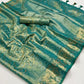 Buy Green Banarasi Silk Sarees Online-STORI