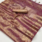 Purplish Maroon Zari Woven Silk Saree