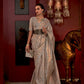 Buy Grey Banarasi Silk Sarees Online-STORI