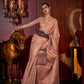 Latte Brown Zari Woven Silk Saree