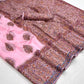  Buy Pink Kashmiri Silk Sarees Online-STORI
