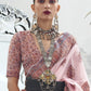  Buy Pink Kashmiri Silk Sarees Online-STORI