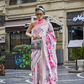 Buy Floral Satin Silk Saree Online-STORI