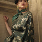 Dark Green Satin Silk Saree Online in India