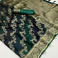 Dark Green Satin Silk Saree Online in India