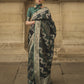 Dark Green Satin Silk Saree Online in India