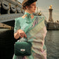 Mint Green Satin Silk Saree Online in India