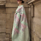 Mint Green Satin Silk Saree Online in India