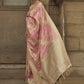 Flamingo Pink Satin Silk Saree Online in India