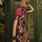 Wine Satin Silk Saree Online in India