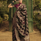 Wine Satin Silk Saree Online in India