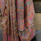 Cedar Brown Kashmiri Kani Handloom Woven Silk Saree
