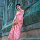 Blush Pink Kashmiri Kani Handloom Woven Silk Saree