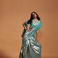 Seagreen Brocade Woven Kanjivaram Silk Saree