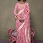 Flamingo Pink Jamdani Saree Online in India & USA