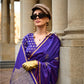 Purple Satin Silk Sarees Online