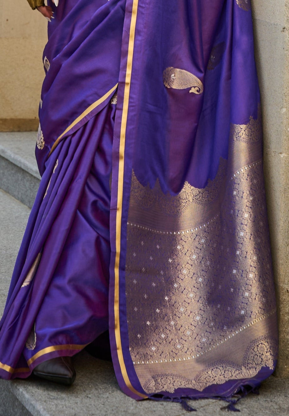 Purple Satin Silk Sarees Online