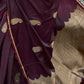Deep Mauve Satin Silk Saree