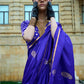 Bright Violet Satin Silk Saree