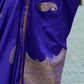 Bright Violet Satin Silk Saree