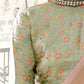 Pastel Pink Woven Zari Border Chiffon Saree
