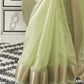 Pastel Green  Woven Zari Border Chiffon Saree