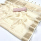 Pearl White Woven Zari Border Chiffon Saree
