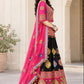 Black Heavy Embroidery Lehenga choli set 