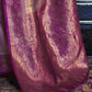 Onion Pink Zari Tissue Silk Saree With Temple Border