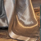 Pastel Grey  Woven Zari Border Chiffon Saree
