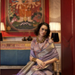 Pastel Lavender Woven Zari Border Chiffon Saree