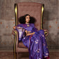 Pristine Purple Pichwai Motifs Satin Silk Saree