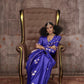 Purple Pichwai Motifs Satin Silk Saree